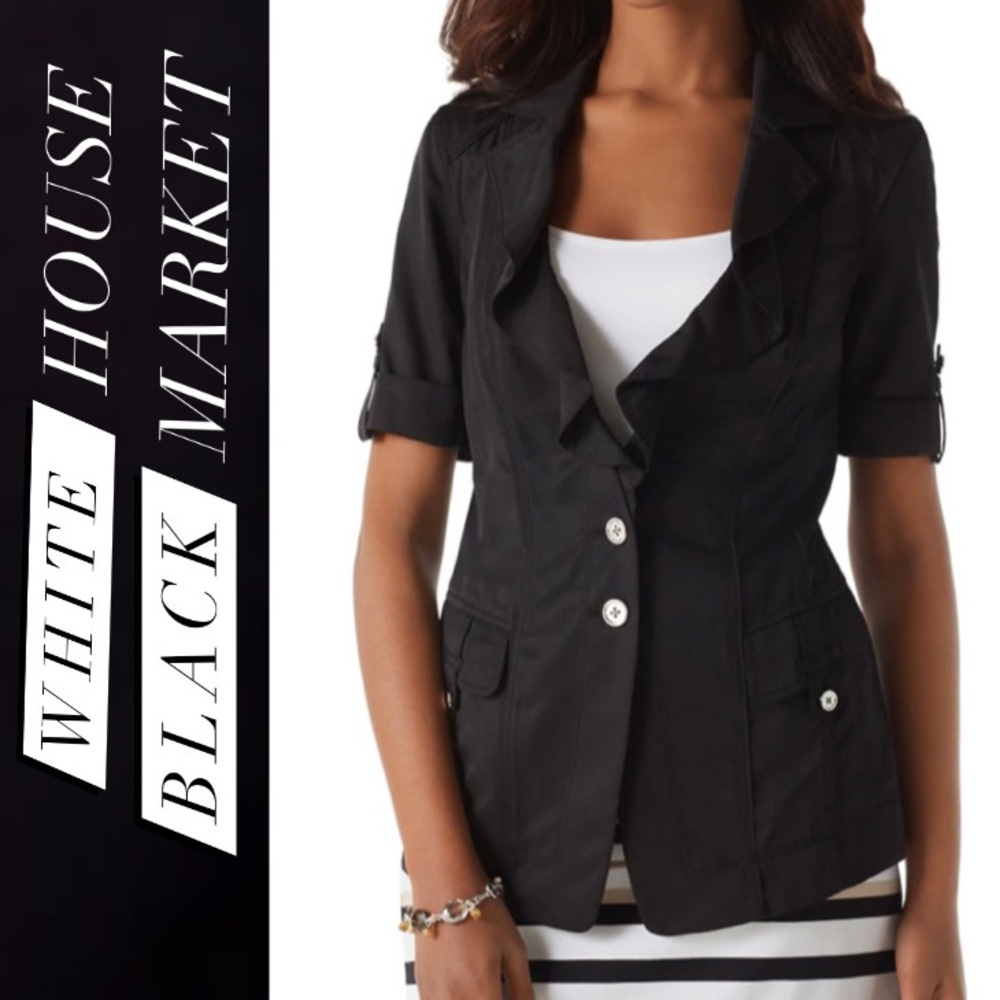 WHBM Short-Sleeve Utility Blazer